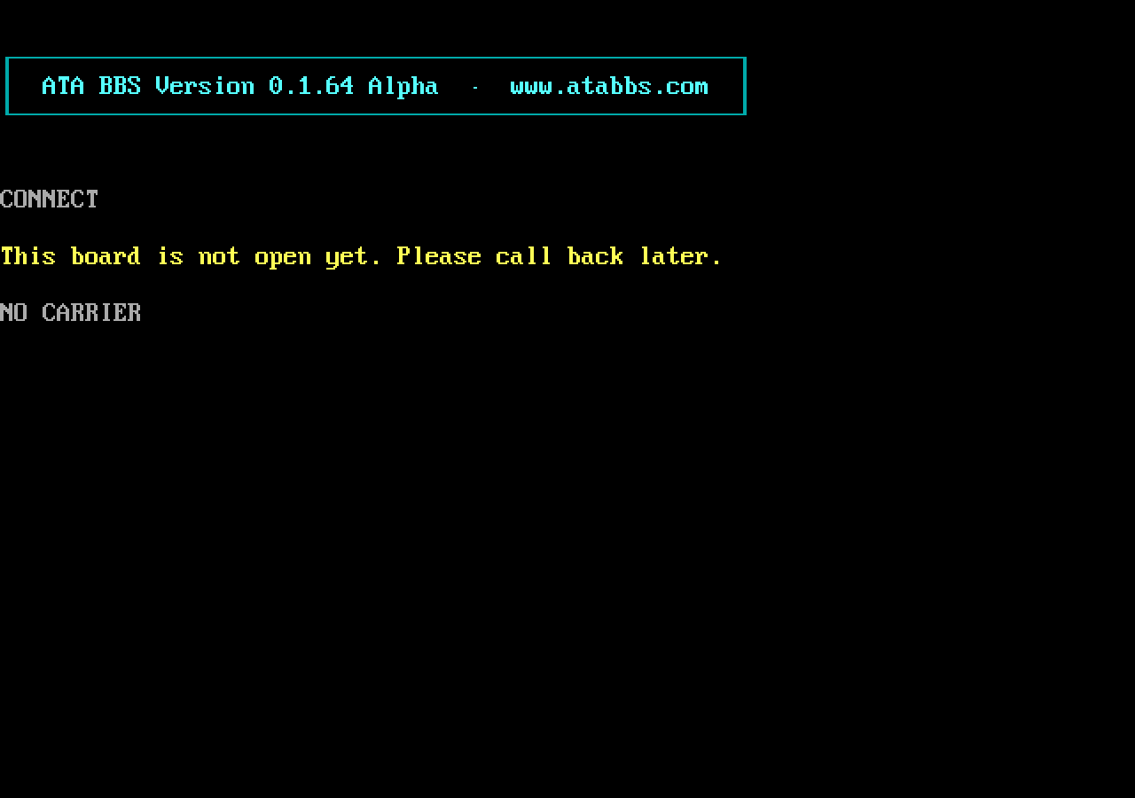 A caller's page while the board is closed